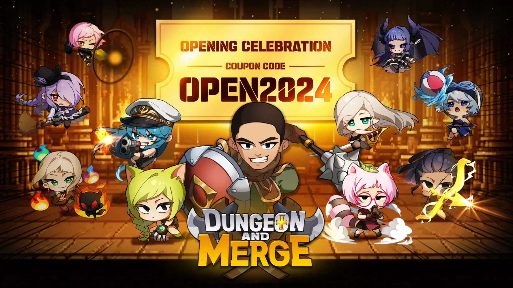 ภาพหน้าจอของ Dungeon and Merge : Idle RPG