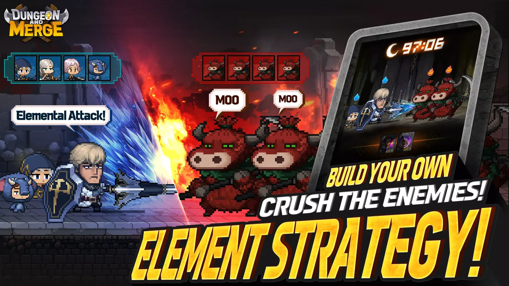 ภาพหน้าจอของ Dungeon and Merge : Idle RPG