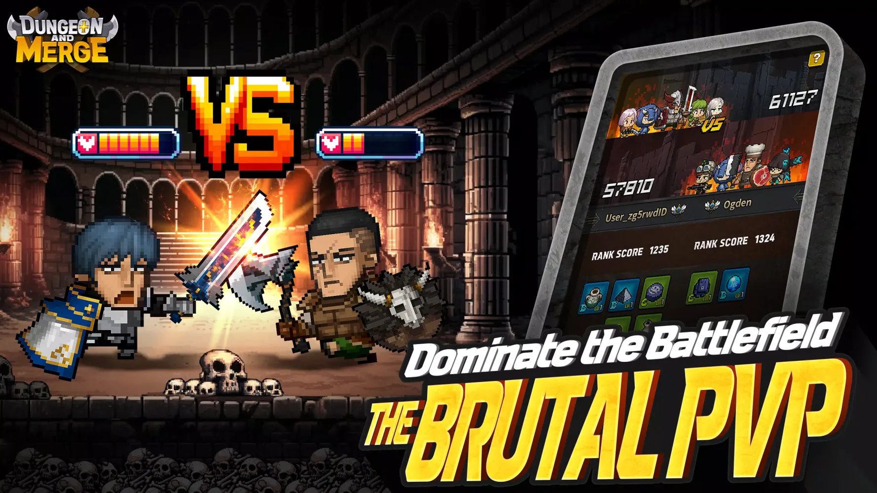 ภาพหน้าจอของ Dungeon and Merge : Idle RPG