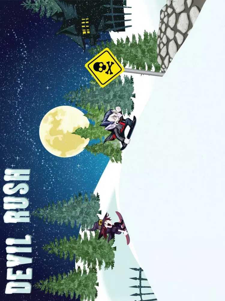 Devil Rush Pro HD - Horror Snow.board.ing Party iPad  스크린샷