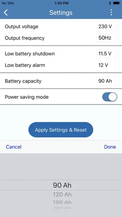 Captures d'écran de Smart Inverter