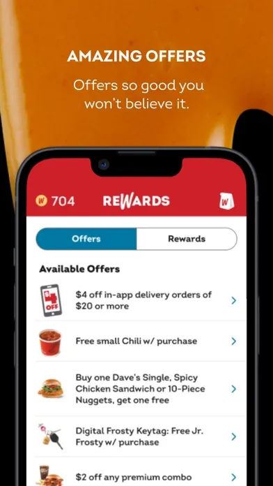 Zrzuty ekranu Wendy’s
