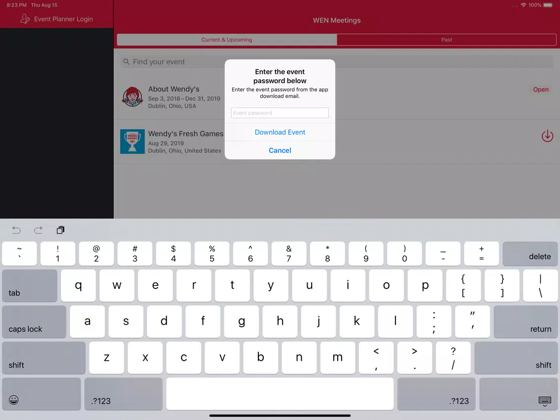 Captures d'écran de Wendy's Meetings iPad 