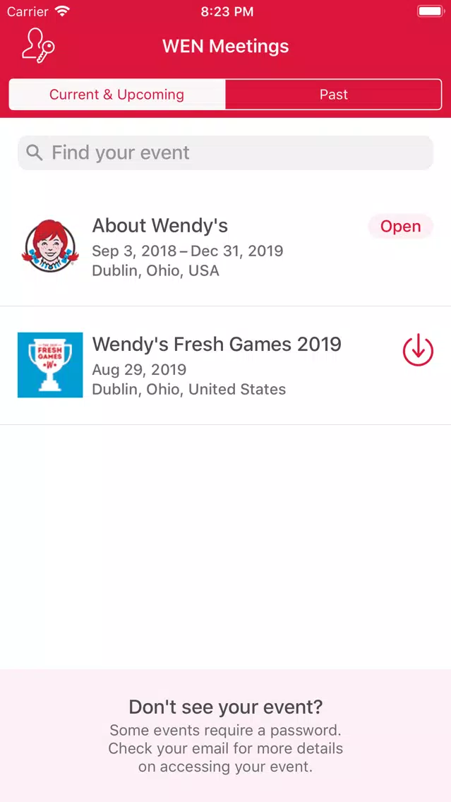 Captures d'écran de Wendy's Meetings