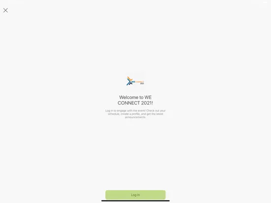 Capturas de tela do WE Connect 2021 iPad 