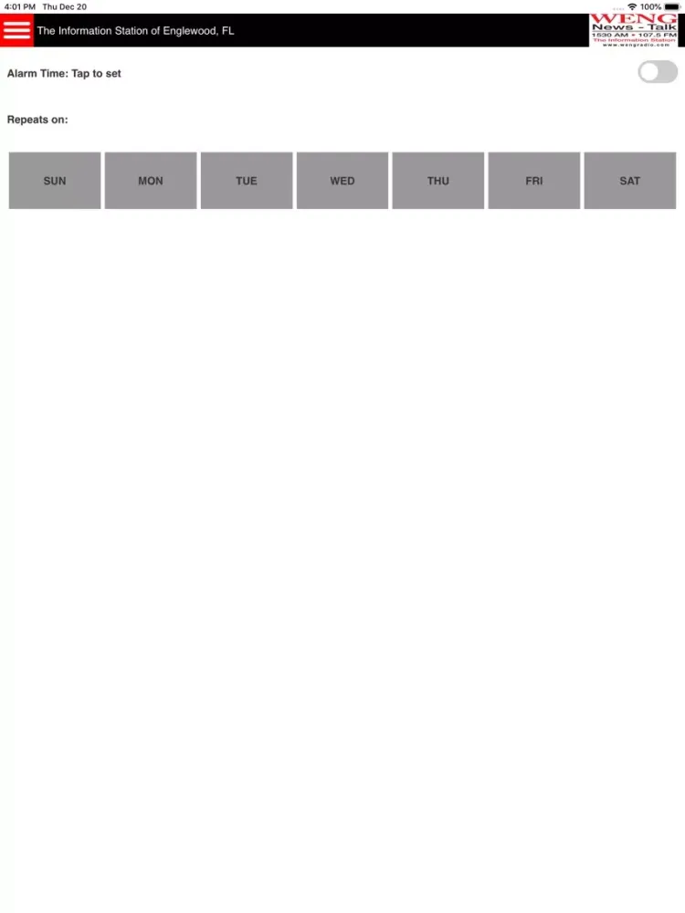 Zrzuty ekranu News/Talk WENG iPad 