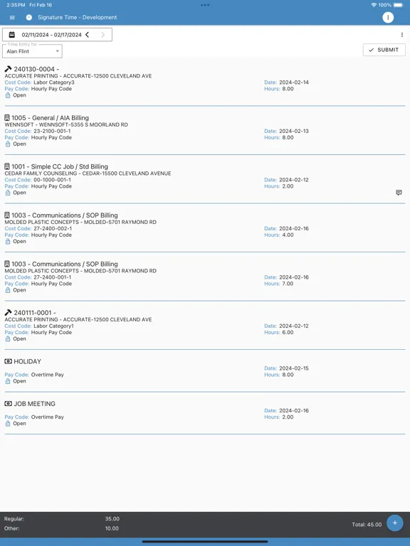 Tangkapan layar Signature Time iPad 
