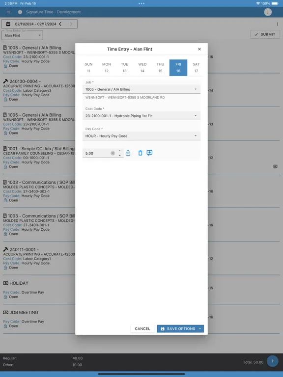 Tangkapan layar Signature Time iPad 
