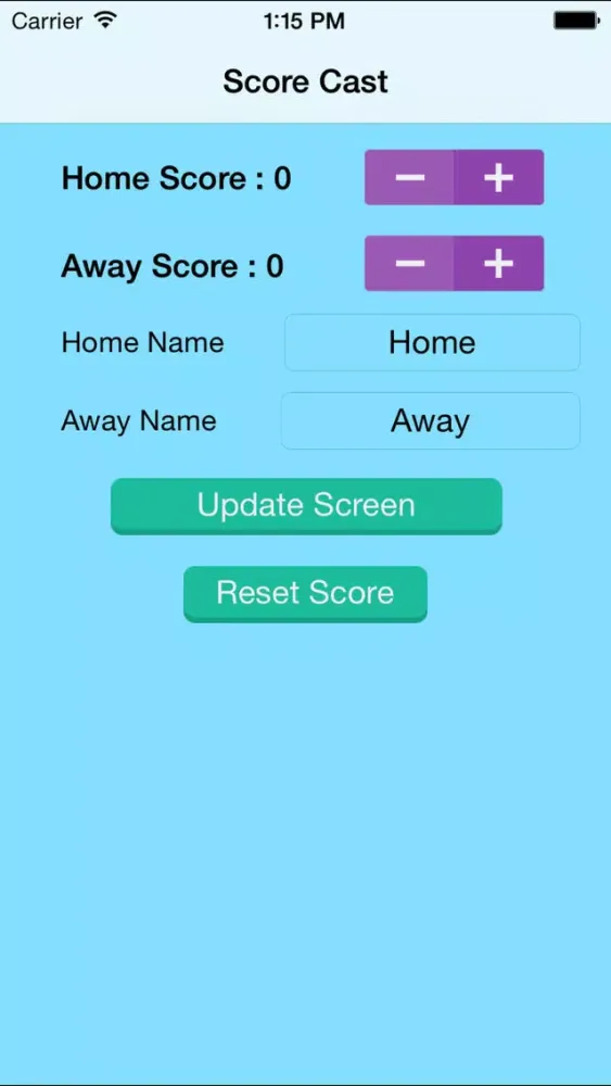 Ảnh chụp màn hình của Score Cast - Chrome Cast ScoreBoard - Free