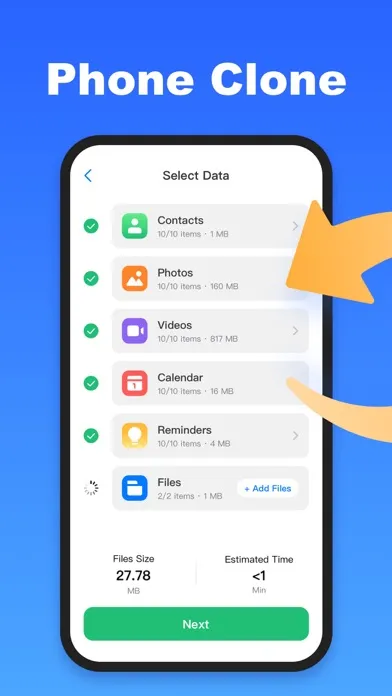 Capturas de tela do Phone Clone - Smart Switch