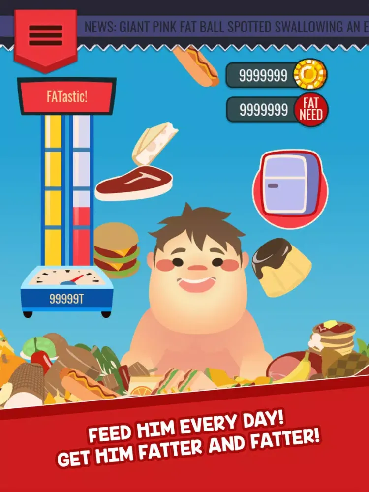 Capturas de tela do Feed The Fat Guy iPad 