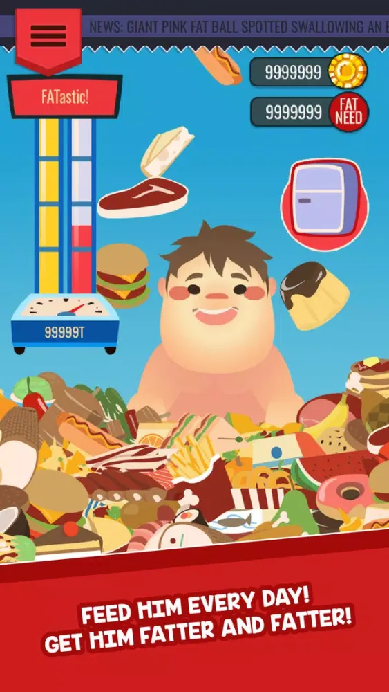 Capturas de tela do Feed The Fat Guy