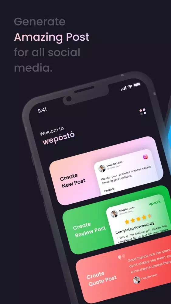 Weposto: Post Creator & Maker Ekran Görüntüleri