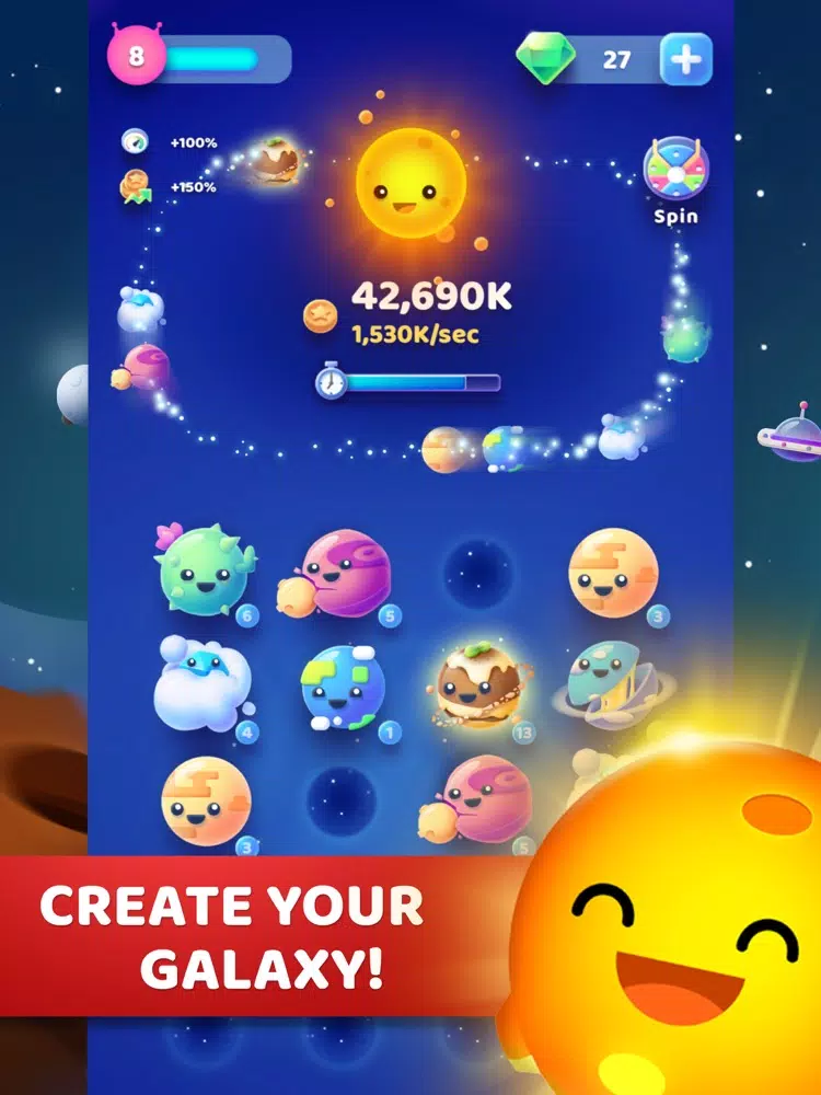 Space Merge: Tycoon Idle Games iPad  Screenshots