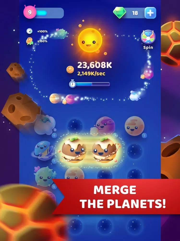 Space Merge: Tycoon Idle Games iPad  Screenshots
