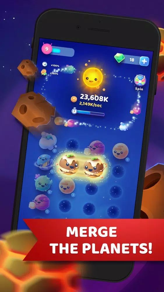Space Merge: Tycoon Idle Games Screenshots