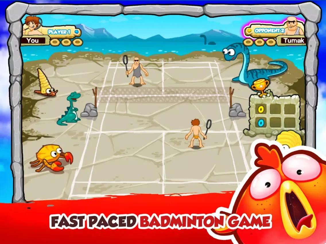 Caveman Birdminton iPad  Screenshots