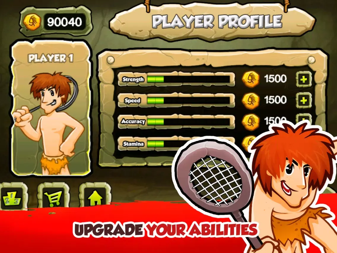 Caveman Birdminton iPad  Screenshots