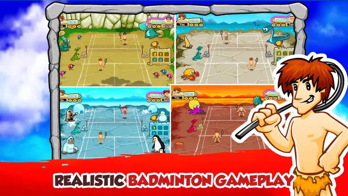 Caveman Birdminton Screenshots
