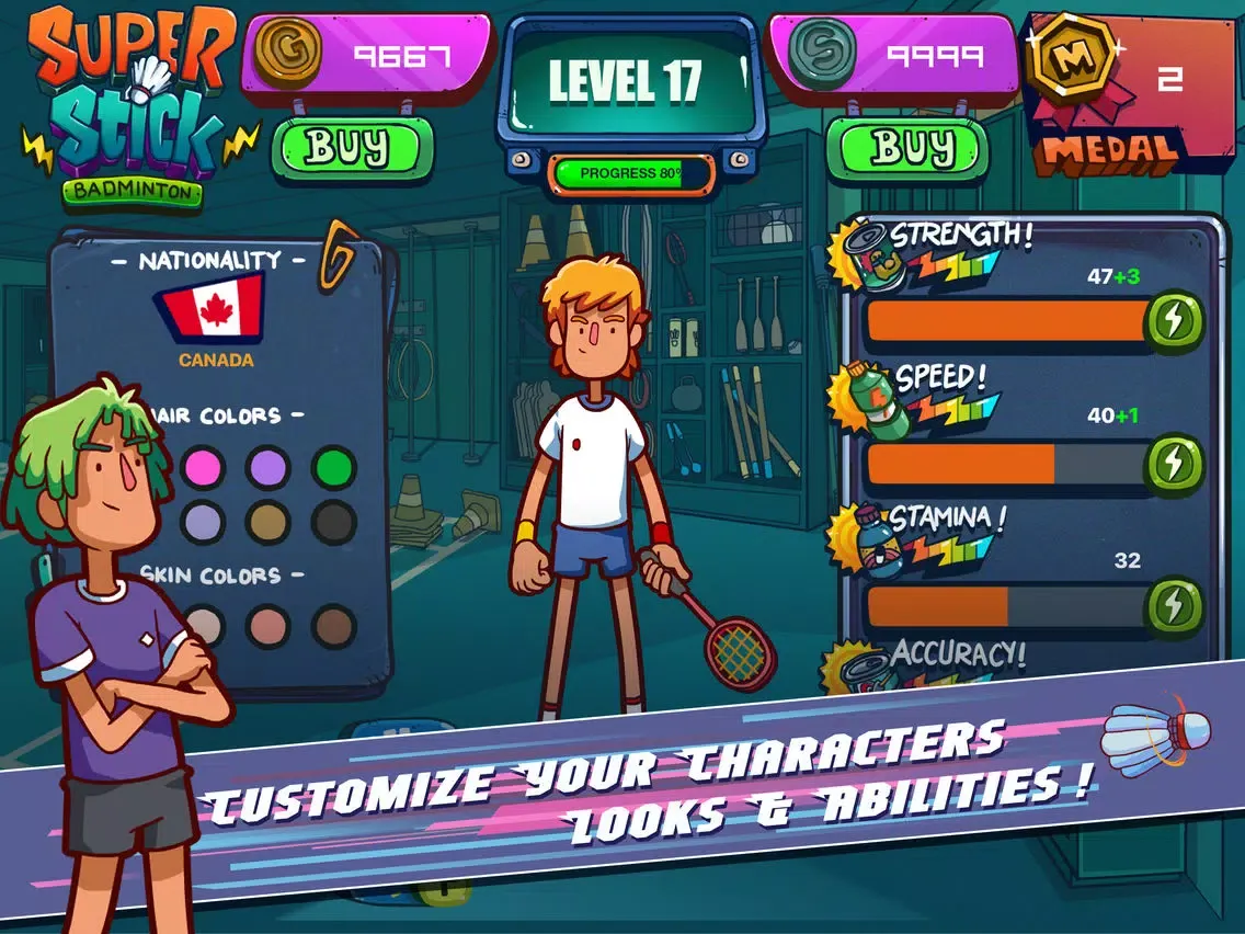 Capturas de pantalla de Super Stick Badminton iPad 