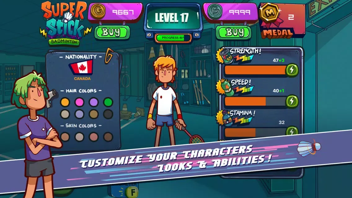 Capturas de pantalla de Super Stick Badminton