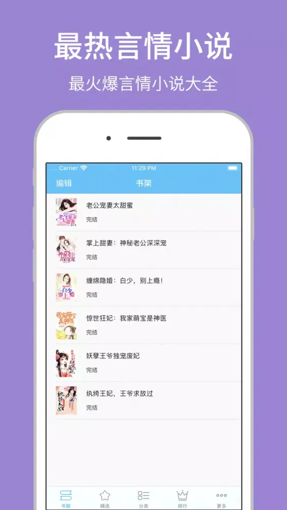 Capturas de tela do 网络言情小说大全-言情小说阅读器