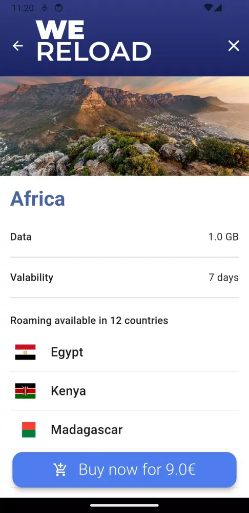 Screenshot di eSIM Mobile Data by WeReload