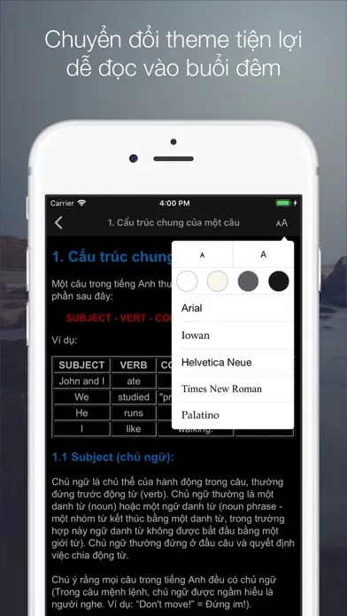 Скриншоты Ngữ pháp tiếng Anh - Grammar