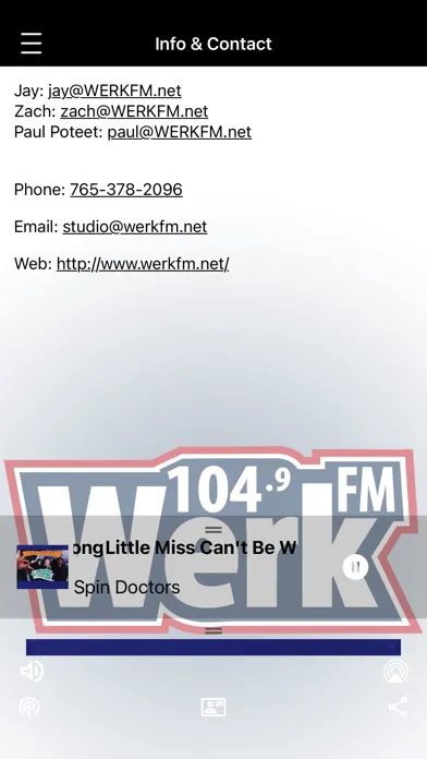 Скриншоты 104.9 WERK-FM