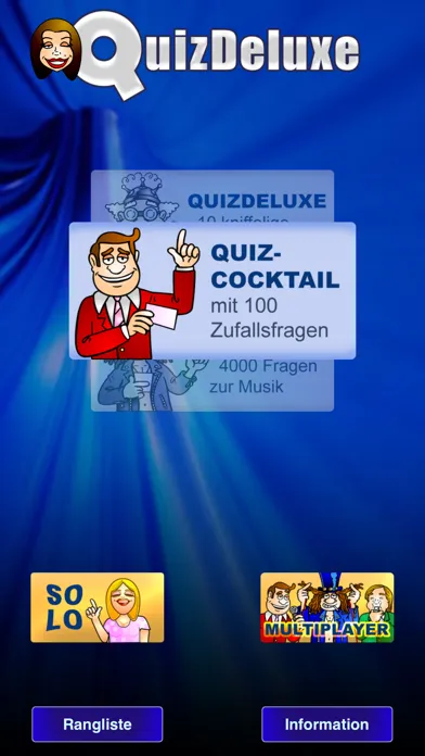 QuizDeluxe - ein deutsch-sprachiges Frage & Antwort-Spiel應用截圖