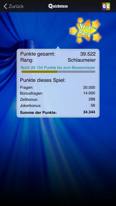 QuizDeluxe - ein deutsch-sprachiges Frage & Antwort-Spiel應用截圖