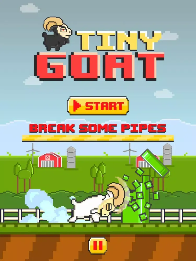 Tiny Goat FREE GAME - Quick Old-School 8-bit Pixel Art Retro Games iPad  স্ক্রিনশট