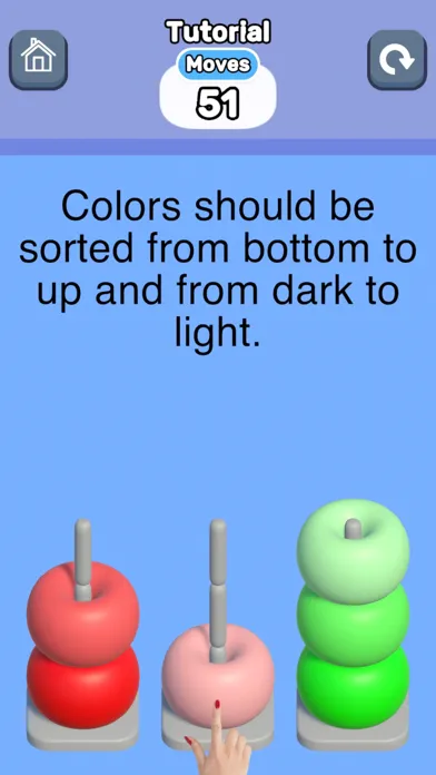 Tangkapan layar Hoop Color Sorting 3D
