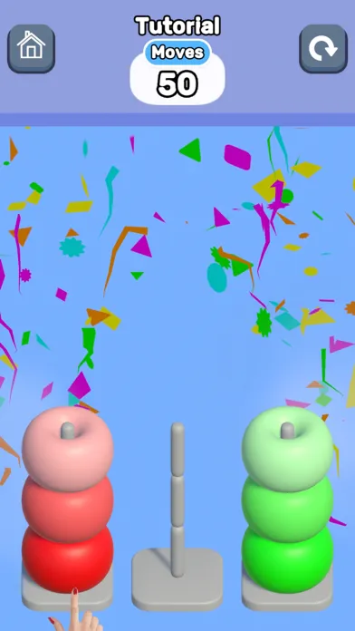 Tangkapan layar Hoop Color Sorting 3D