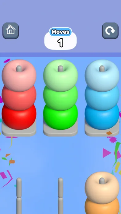 Tangkapan layar Hoop Color Sorting 3D