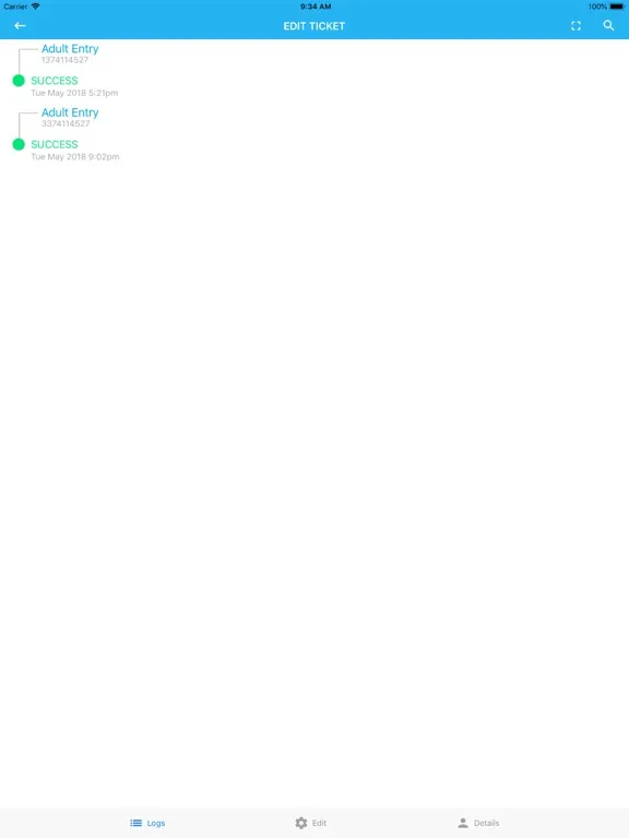 We Scan Tickets iPad  Screenshots