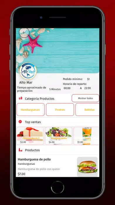 Capturas de tela do Weser delivery