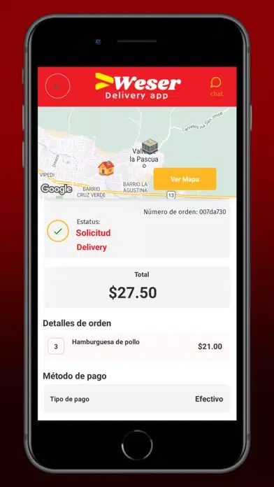 Capturas de tela do Weser delivery
