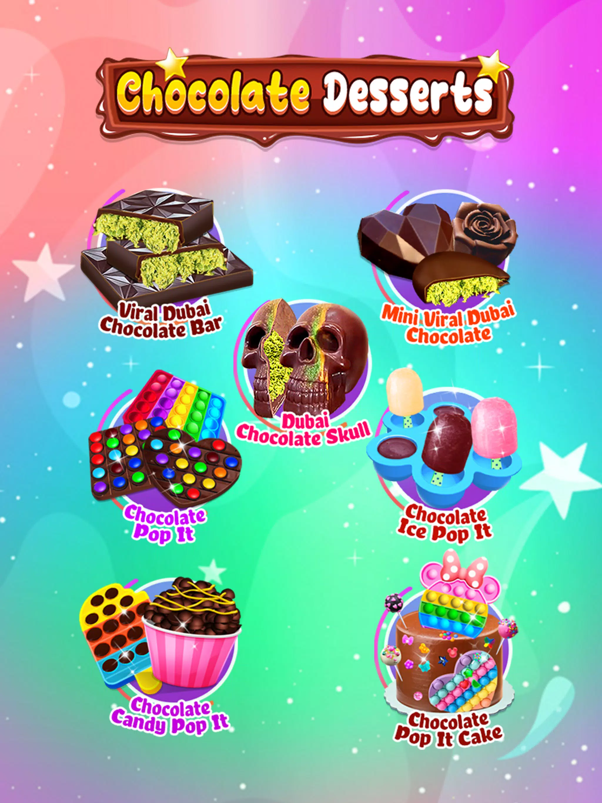 Chocolate Pop It Desserts Screenshots