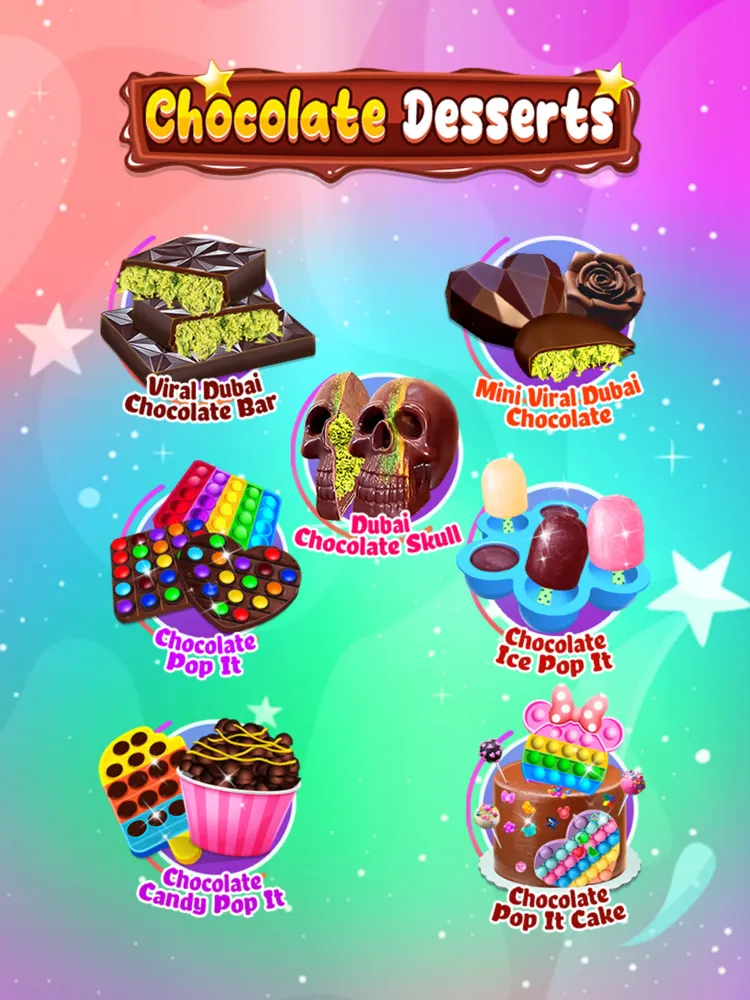 Chocolate Pop It Desserts Screenshots