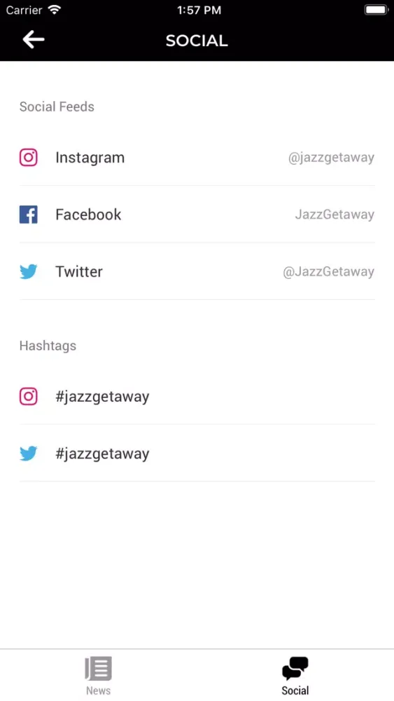 Tangkapan layar Napa Valley Jazz Getaway App