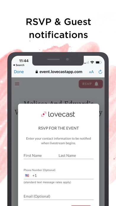 Lovecast - Event Livestream 스크린샷