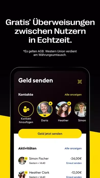 Western Union Digital Banking Ekran Görüntüleri