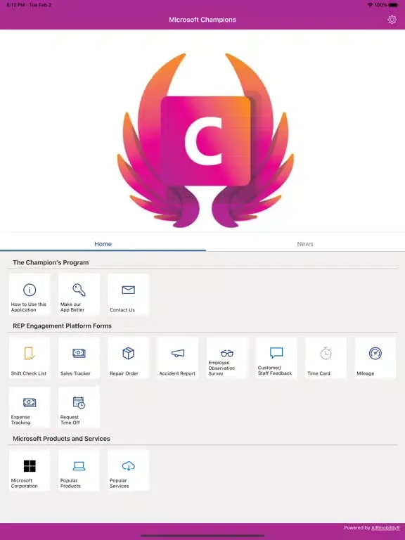Captures d'écran de Microsoft Champions iPad 