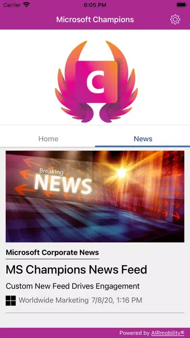 Captures d'écran de Microsoft Champions
