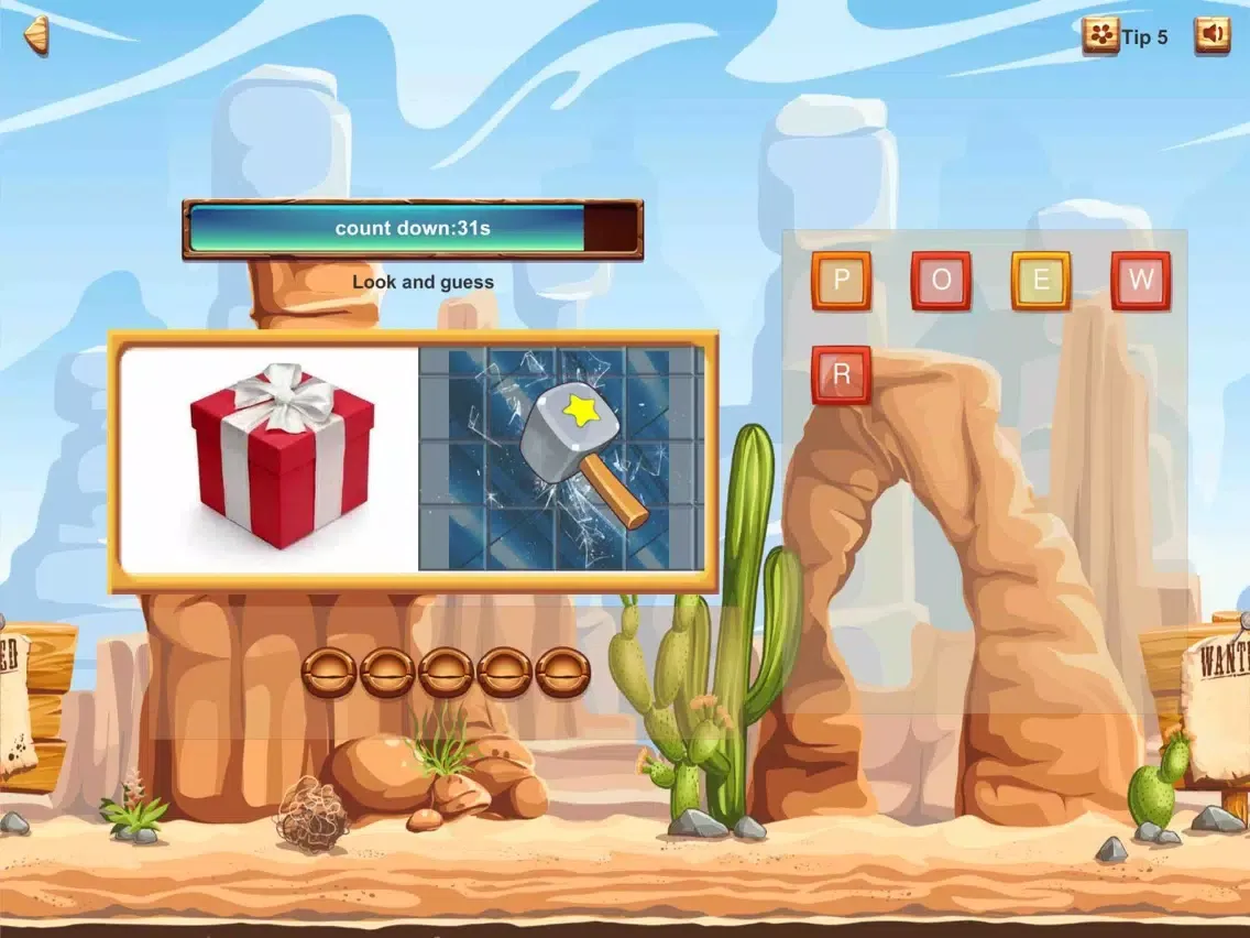 Ảnh chụp màn hình của Westward WordTag iPad 