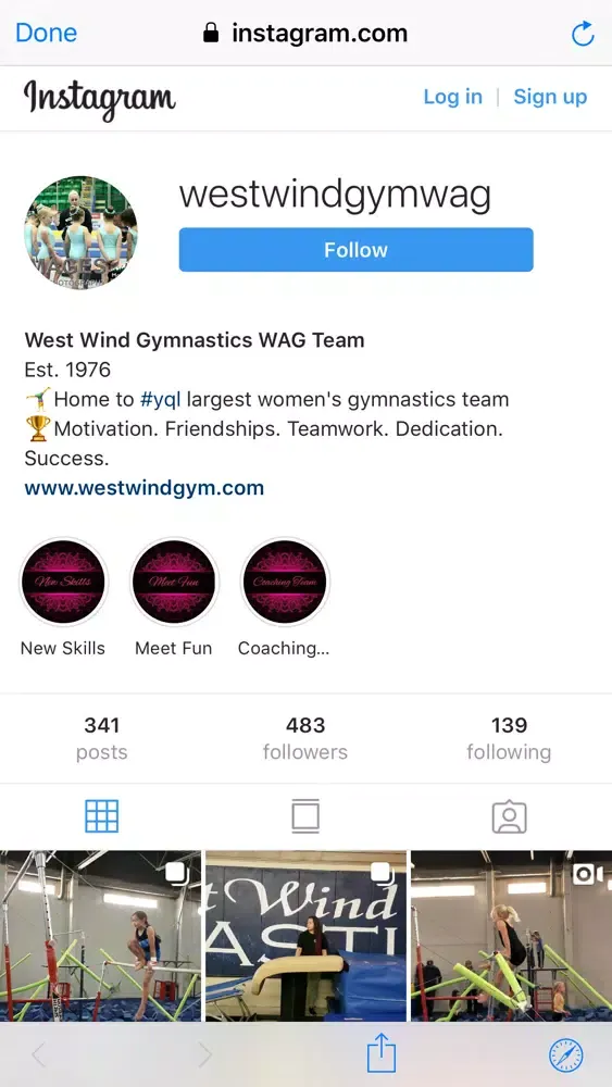 West Wind Gymnastics Club स्क्रीनशॉट