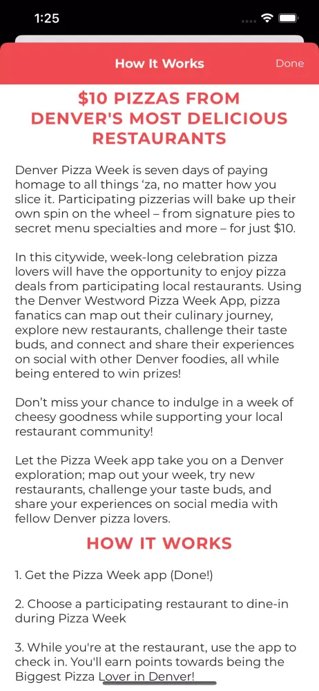 Denver Pizza Week应用截图