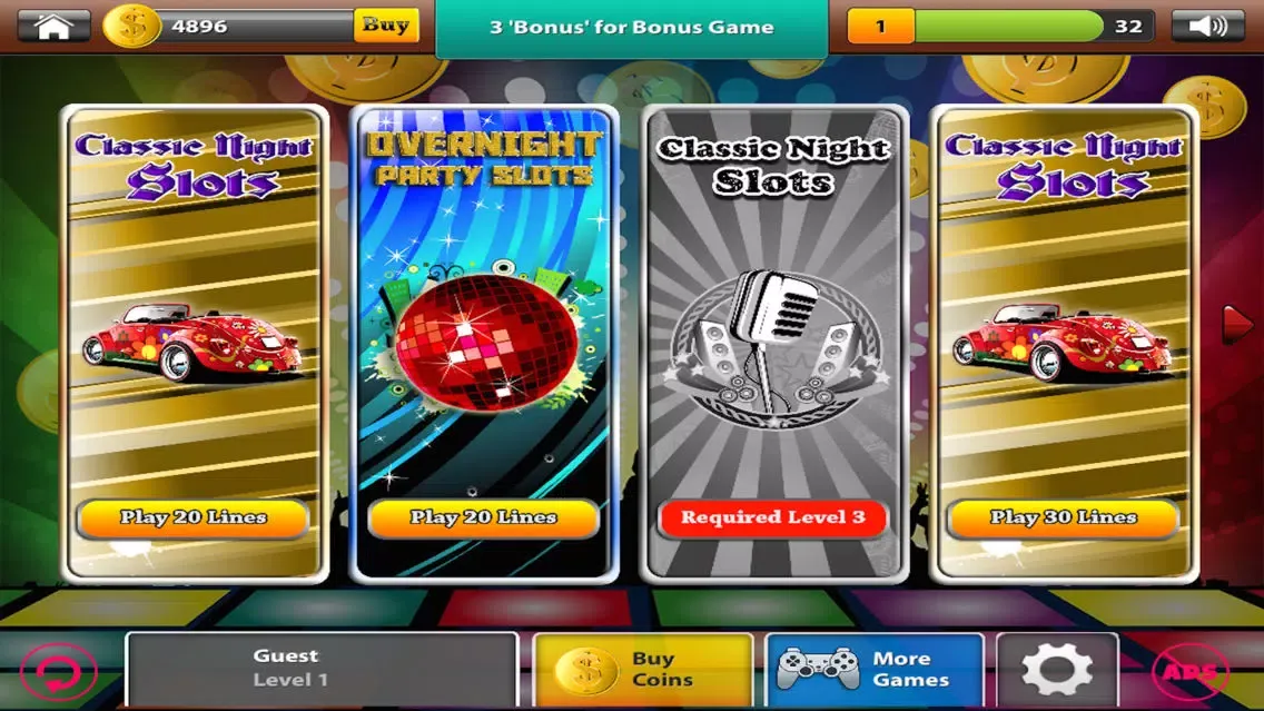 ภาพหน้าจอของ 80's Disco Funky Rock Club Party Slots