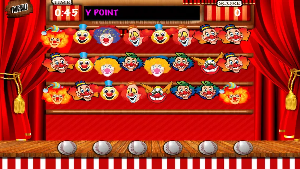 Capturas de tela do Clown Knockdown Assault Blast - Crazy Boardwalk Carnival Skill Game Free